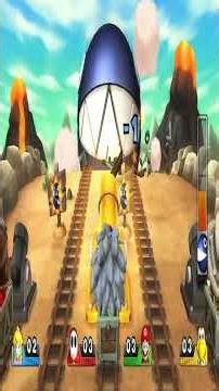 Mario Party 9 All Characters Battle, Dodge Monsters, Giant Chain Chomp