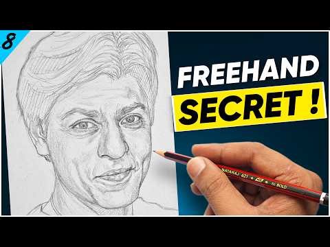 Draw ANY Face Freehand (My Secret Method – No Grid Needed)