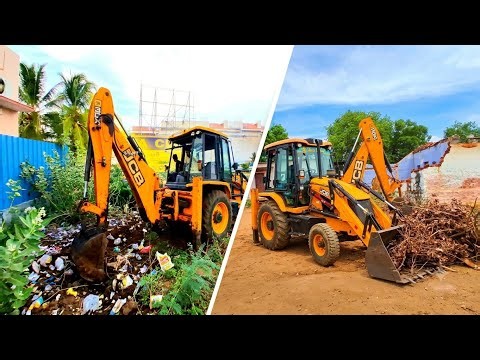 JCB 3DX LAND CLEANING AND OLD HOUSE DEMOLISHED