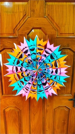 How to create 3D paper snowflakes for DIY ❄️#youtubeshorts #youtubevideo #ytshorts #snowflakes #diy