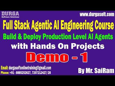 Full Stack Agentic AI Engineering Course tutorials || by Mr. SaiRam On 13-04-2026 @9:30PM (IST)