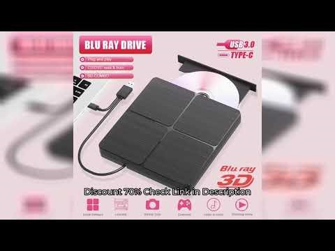 External Blu-ray DVD Drive USB 3.0 Portable BD-Combo CD DVD Player Reader Burner for Laptop PC Compu