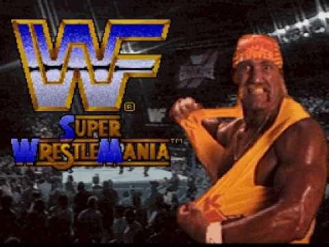 WWF Super WrestleMania - Super Nintendo - Start Up - Opening - Title Screen - SNES