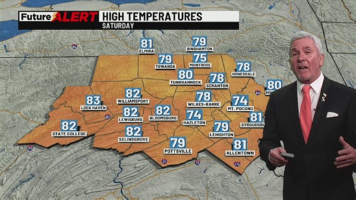 Pennsylvania weather: Warm, dry weather enters region