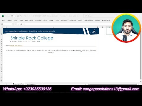 New Perspectives Excel 365/2021 | Module 2: End of Module Project 2 | #ShingleRockCollege #Module2