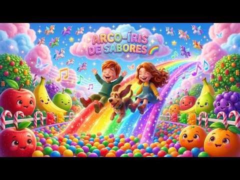 🌈 Arco-Íris de Sabores 🍎🍌 Música Infantil Groove Soul | Aprenda as Cores