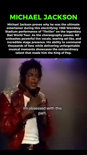 Michael Jackson performs Thriller at Wembley Stadium in 1988 #michaeljackson #thriller