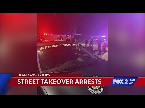 Nine adults arrested for St. Louis street takeover