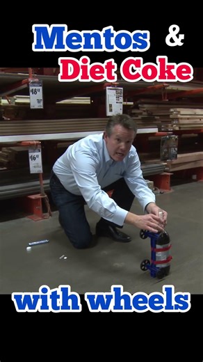 Making a Mentos and Diet Coke Car in Home Depot???