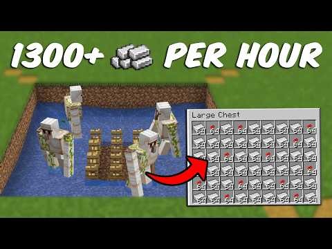 NEW MINECRAFT 26.1 EASY IRON FARM TUTORIAL - 1300+ Iron Per Hour!