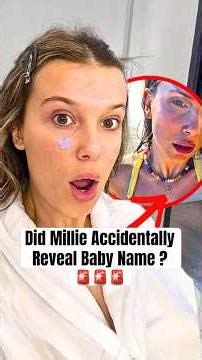 Did Millie Accidentally Reveal Baby Name? #shorts #milliebobbybrown #parenting