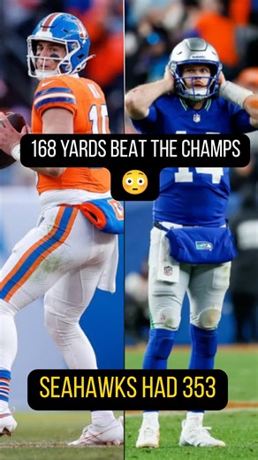 POV: The Broncos beat the reigning Super Bowl champs with 168 total yards 😭
