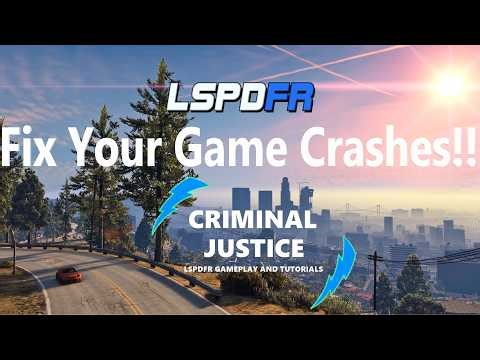 How To Fix Game Crashing! | LSPDFR Tutorial! | #policemod | #lspdfr | #criminaljusticeyoutube