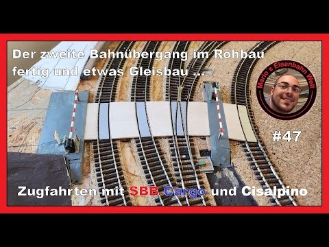 (47) The second level crossing and some more track construction... H0 layout / Mario's Railway World