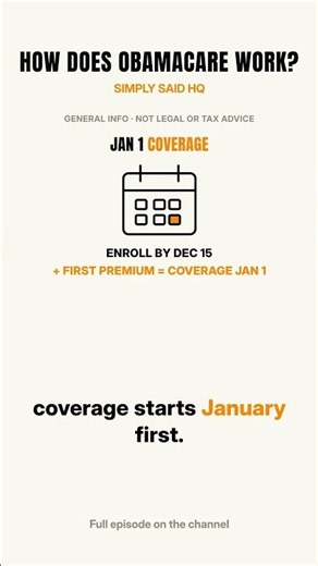 How Does Obamacare Work? Open Enrollment 2027 | Simply Said #shorts