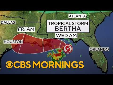 Tropical Storm Bertha threatens Gulf Coast with flooding and storm surge