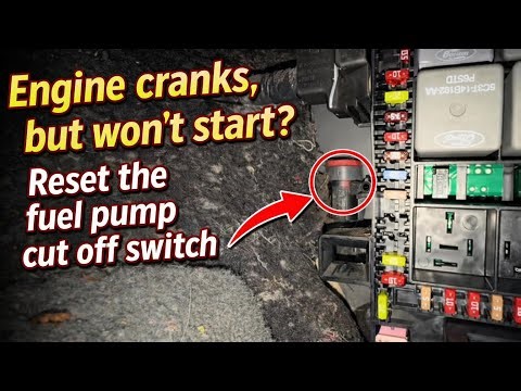 ENGINE CRANKS BUT NO START. RESET THE FUEL PUMP CUT-Off SWITCH! EASY!!!