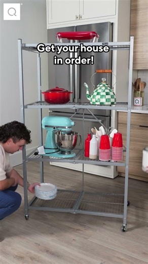 Pop-It Large 4-Tier Heavy Duty Rack with Caster Wheels | QVC