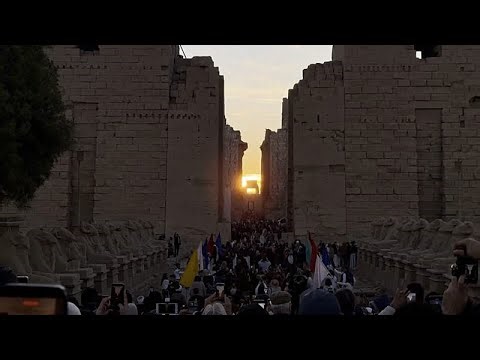 Winter solstice: sunrise aligns with Karnak Temple in Luxor, Egypt