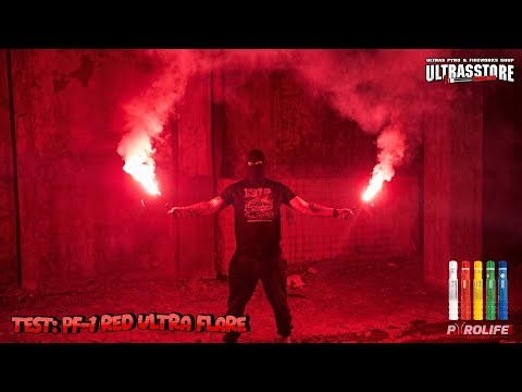 PF-1 RED FLARE Test - Hand Flare Pyrolife