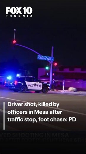 Driver killed by police after traffic stop, foot chase | FOX 10 Phoenix