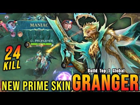 24 Kills + MANIAC!! Cosmic Finality Granger New PRIME Skin!! - Build Top 1 Global Granger ~ MLBB