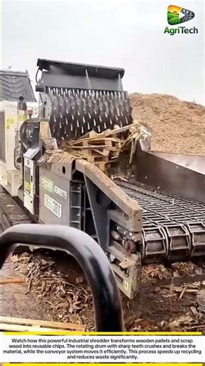 This Machine Shreds Wood Waste Into Valuable Material in Seconds