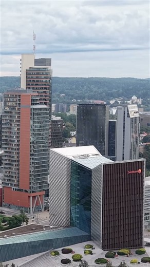 Where glass towers meet a 700-year-old city 🇱🇹 #shorts