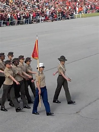 Female USMC are marching #usmc #marinecorps #usmarines