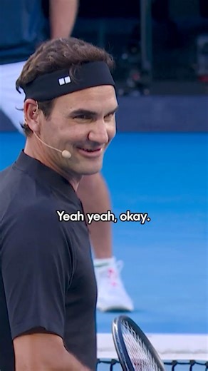 Federer jokes with Agassi about how SLOW his serve is 🤣