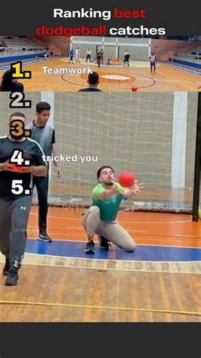Ranking The Most Insane Dodgeball Plays ☄️ #shorts #sports