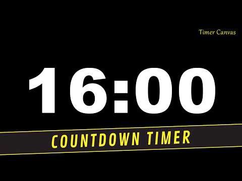 ⏳ 16-Minute Silent Countdown Timer | Cuckoo Alarm & Black Screen