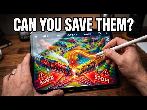 Drew ONE Line to Stop the Crash 😱 (iPad Puzzle)