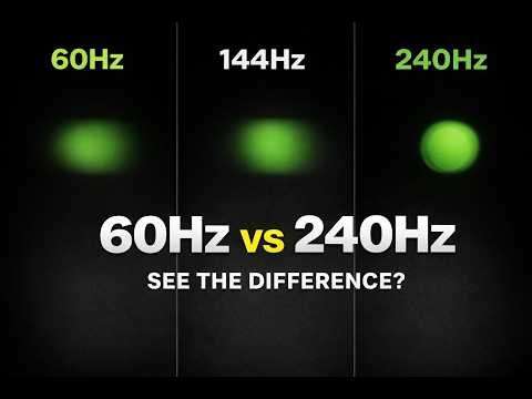 Refresh Rate Test – 60Hz vs 144Hz vs 240Hz 👀 See the Difference