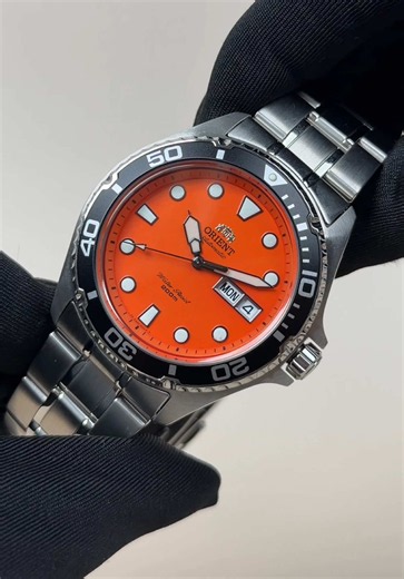 Orient Men's Automatic Diving Watch - 200m Water Resistance, Mechanical Style, Stainless Steel Wristwatch, Analog Fashion Mechanical Watch, Model TAA02006M9 #orientwatch #affordablewatches #watchstyle #fyp #watchtok