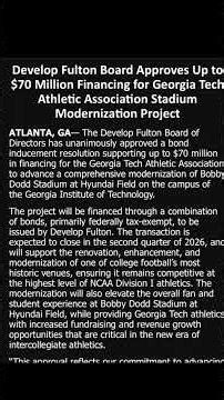 Georgia Tech’s stadium set to get upgrades