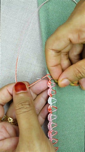 Stylish hand embroidery border stitch for beginners