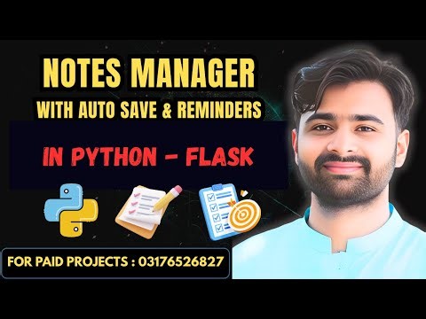 Online Notes Manager using Python Flask | CS619 Final Year Project Virtual University