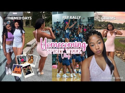 Homecoming Spirit Week Vlog | themed days, grwm’s, pep rally, football game & more! l elizabeth anne