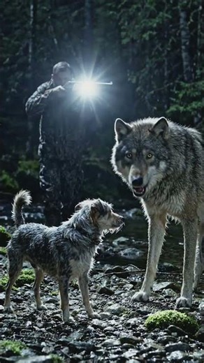 Wolf Attacks Trapped Dog… Then THIS Happens 😱 #AnimalRescue #Wolf #DogRescue #shorts