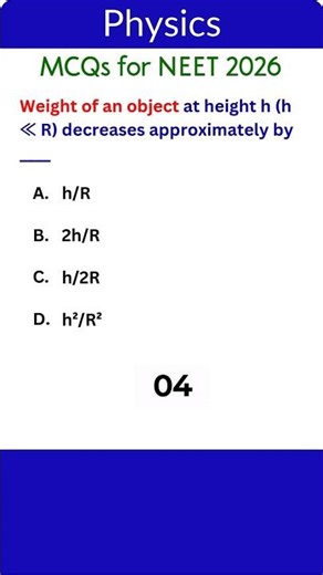 NEET Physics# Gravitation -2# physics #neetphysicsmcqs #neetphysics #quiz #mcqsseries