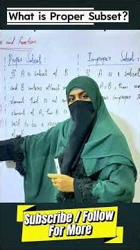 What is a Proper Subset ? #mathematics #9th #class #subset #newbook #shorts #fypシ゚viral #foryou