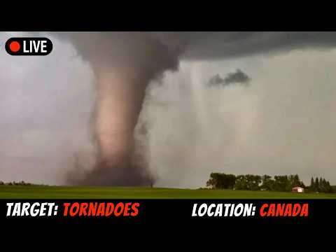 🔴 Sneaky Canada Tornado Threat - LIVE STORM CHASER