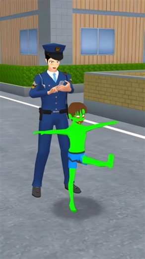 Police vs Alien in Sakura 🧞‍♀️ #shorts #youtubeshorts #sakuraschoolsimulator