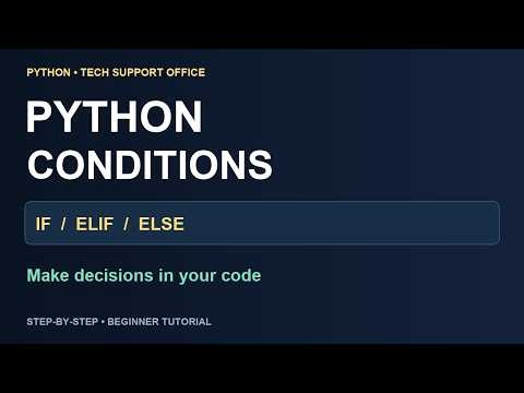 Python Conditional Statements Explained | if, elif, else (Beginner Tutorial)