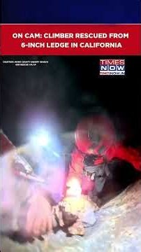 California: Rescuers Save Climber Stranded On Narrow Ledge In Sierra Nevada | Watch #shorts