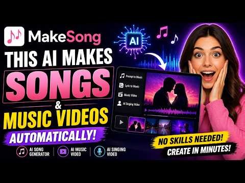 This AI Makes Songs & Music Videos Automatically | MakeSong Tutorial