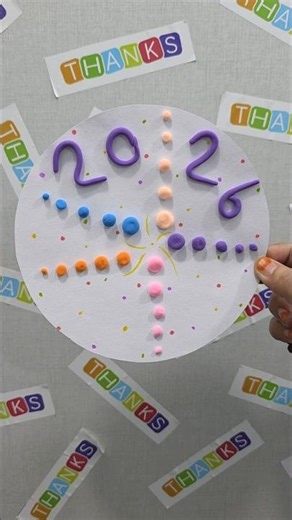 Clay se new year wall decor craft bnae #newyear #2025 #2026 #tutorial #diy #shorts #shortvideo #art