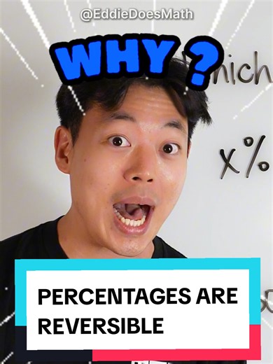 Which is bigger? Do you know why? Share if you found this useful! [percentages, percentage problems, percentage math, SAT math, SAT math practice, SAT math questions, digital SAT math, algebra 1, algebra 2, high school math, US math, math for US, math for americans, math in USA, USA mathematics, math practice, math challenge, math tricks, EddieDoesMath, MyEdSpace]