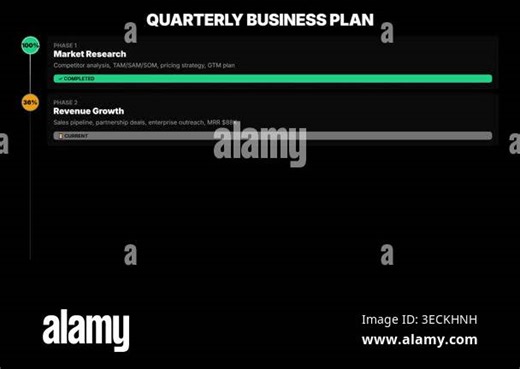 Bundle Blank Template and Sample Quarterly Business Plan in minimalist style. High Quality 4k Footage Stock Video Footage - Alamy